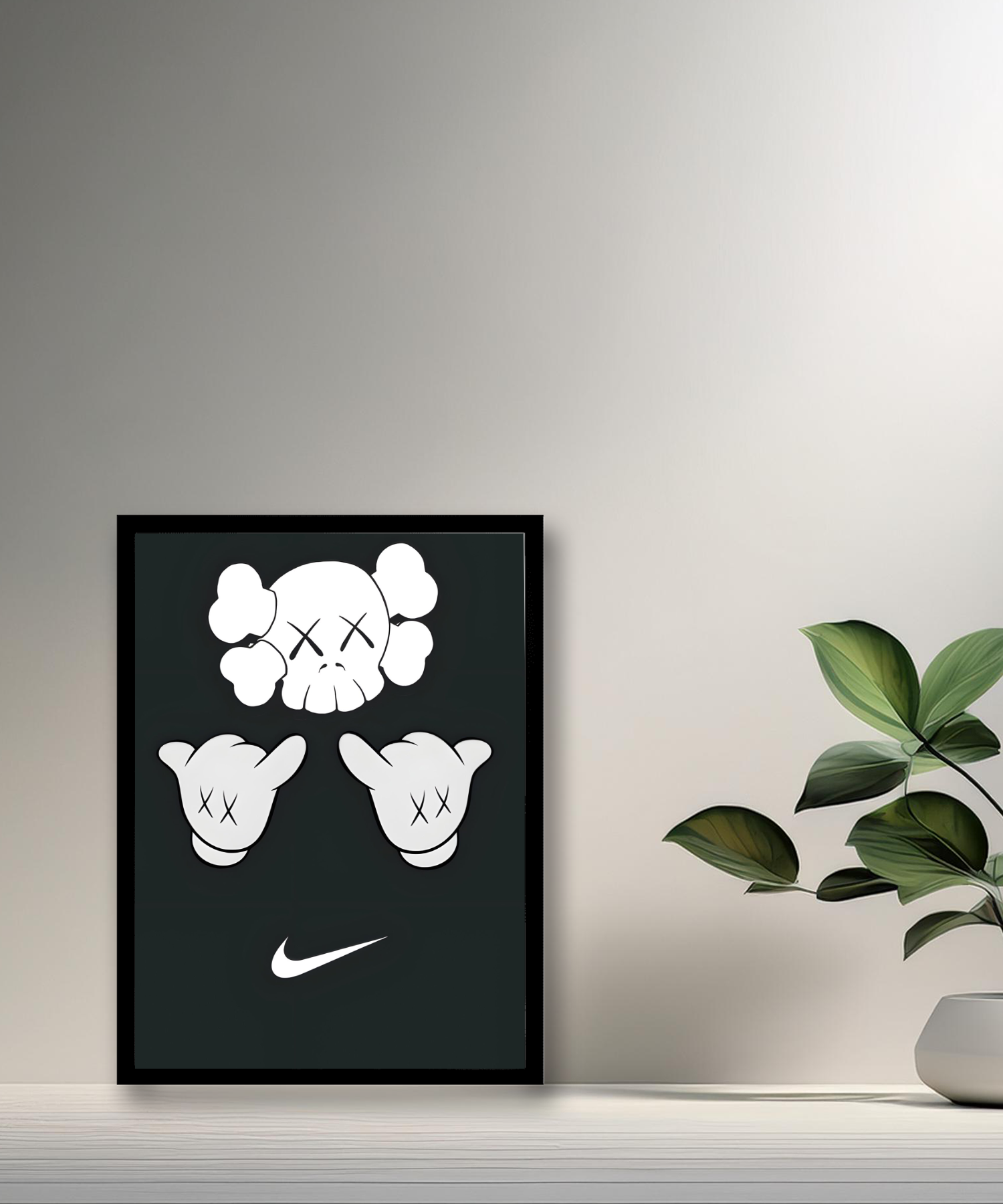 Cadre photo Kaws chill Nike