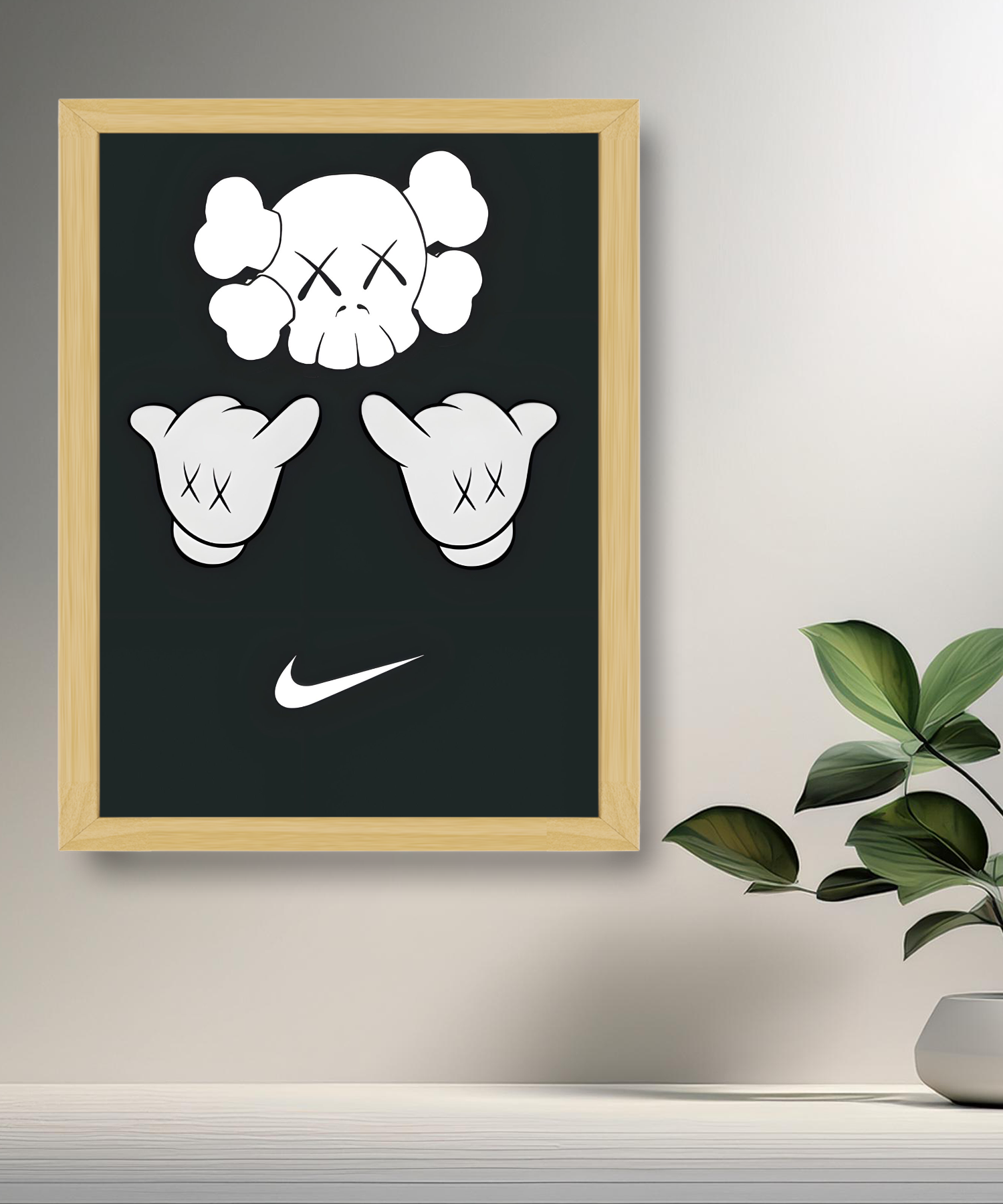 Cadre photo Kaws chill Nike