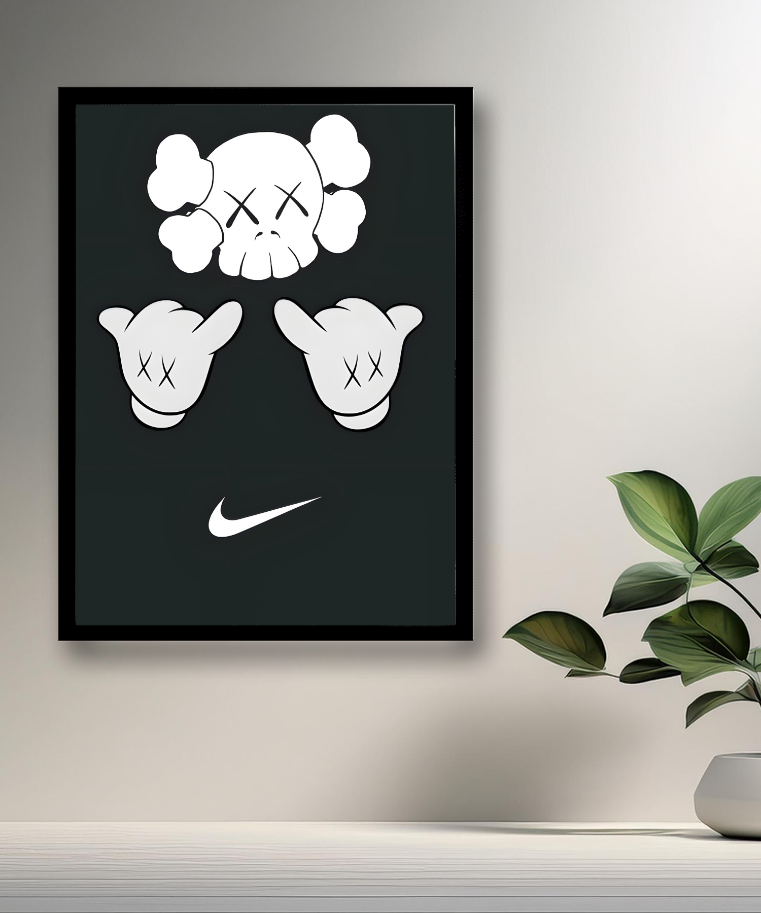 Cadre photo Kaws chill Nike