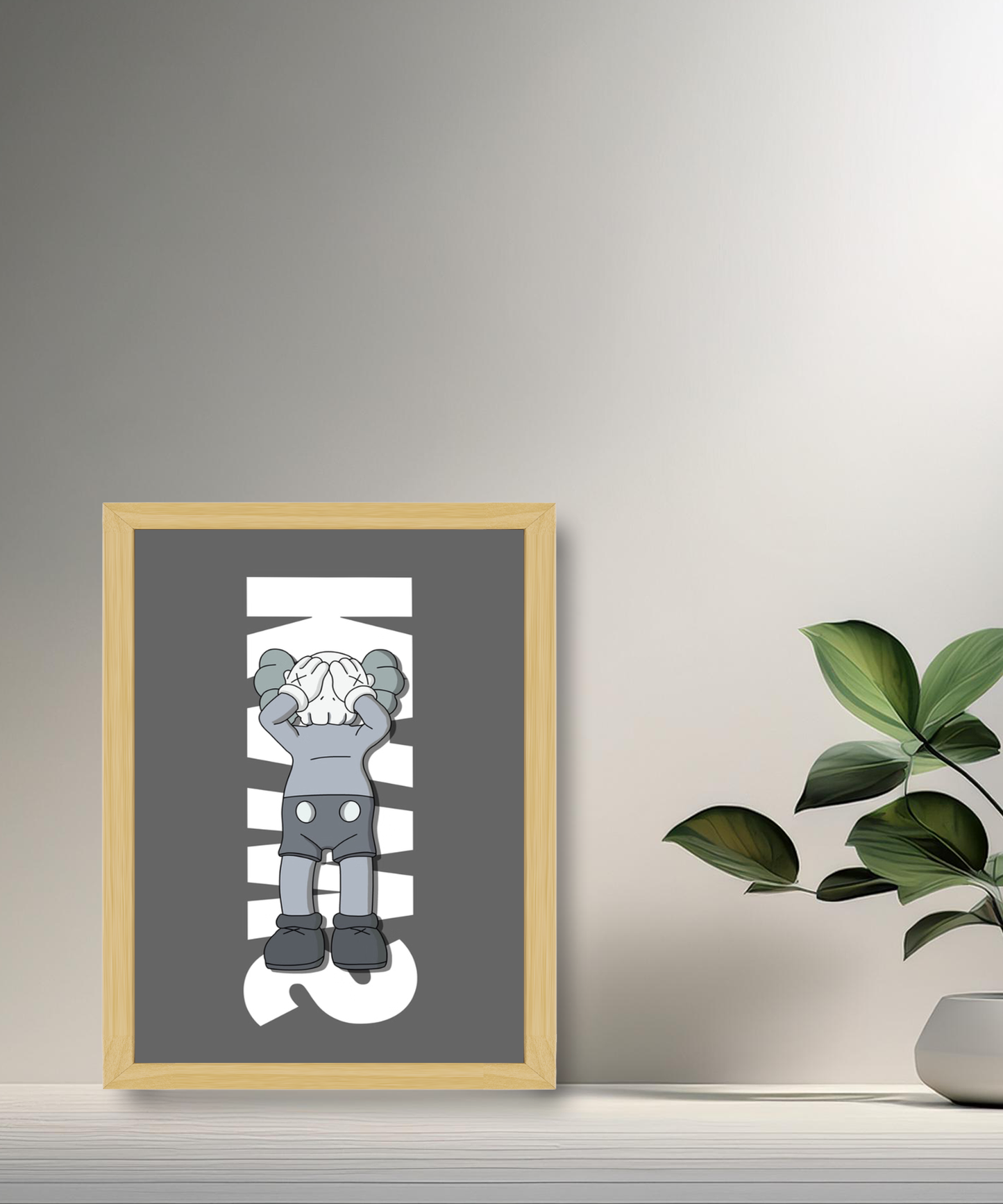 Poster Kaws gris