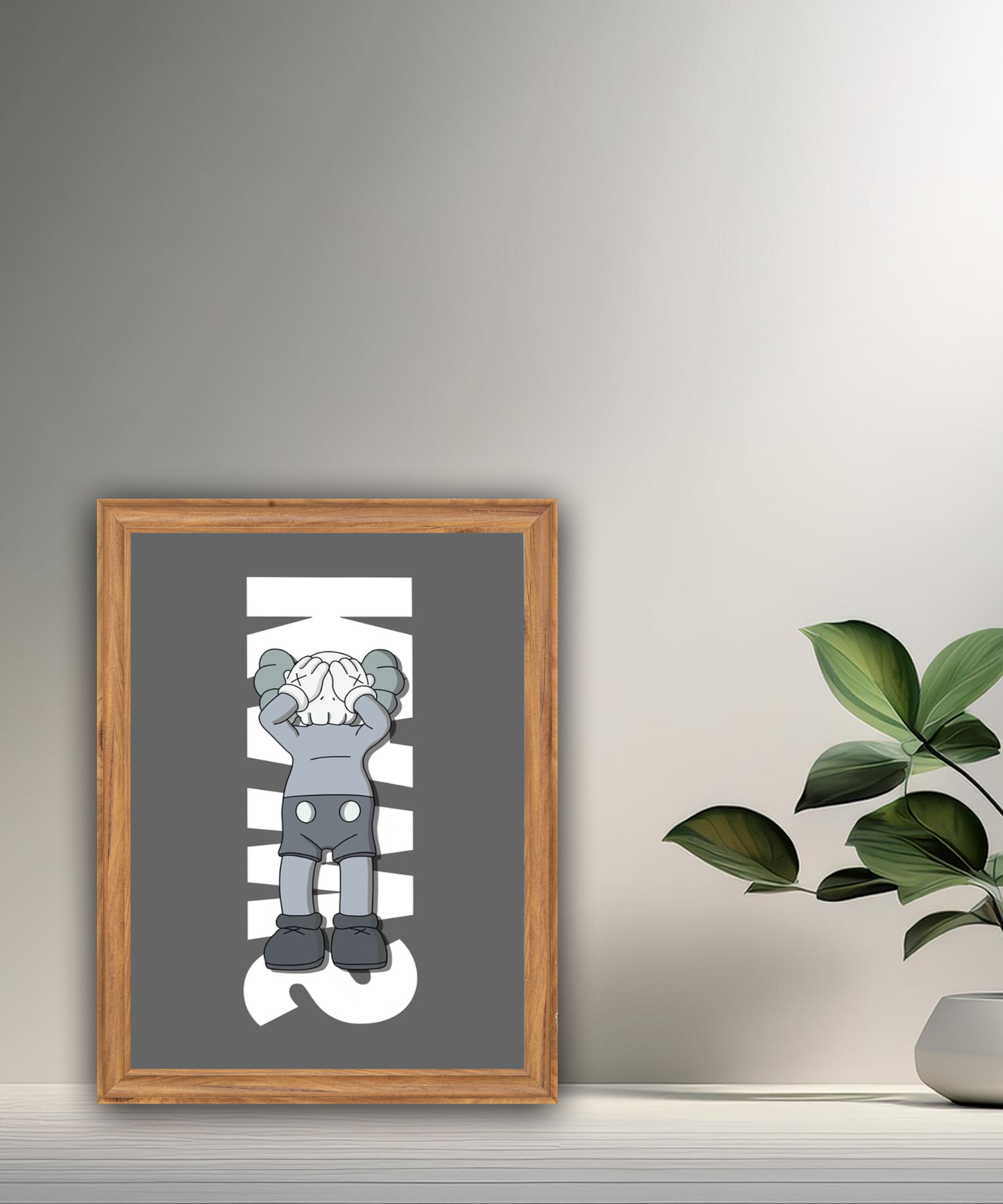 Poster Kaws gris