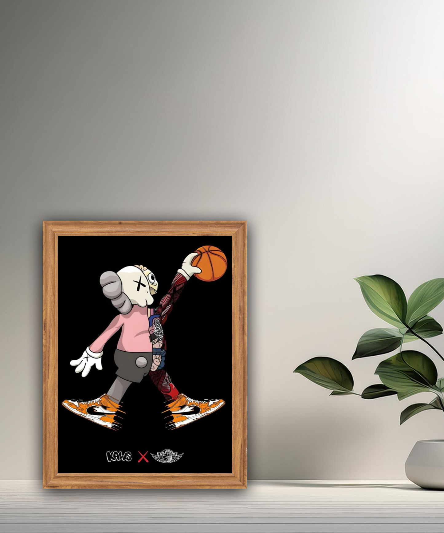 Poster encadré Kaws Basket-ball