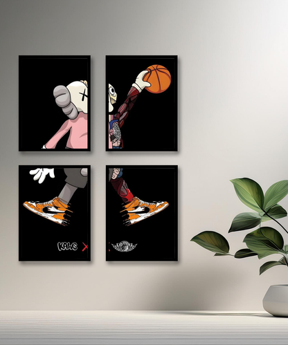 Poster encadré Kaws Basket-ball