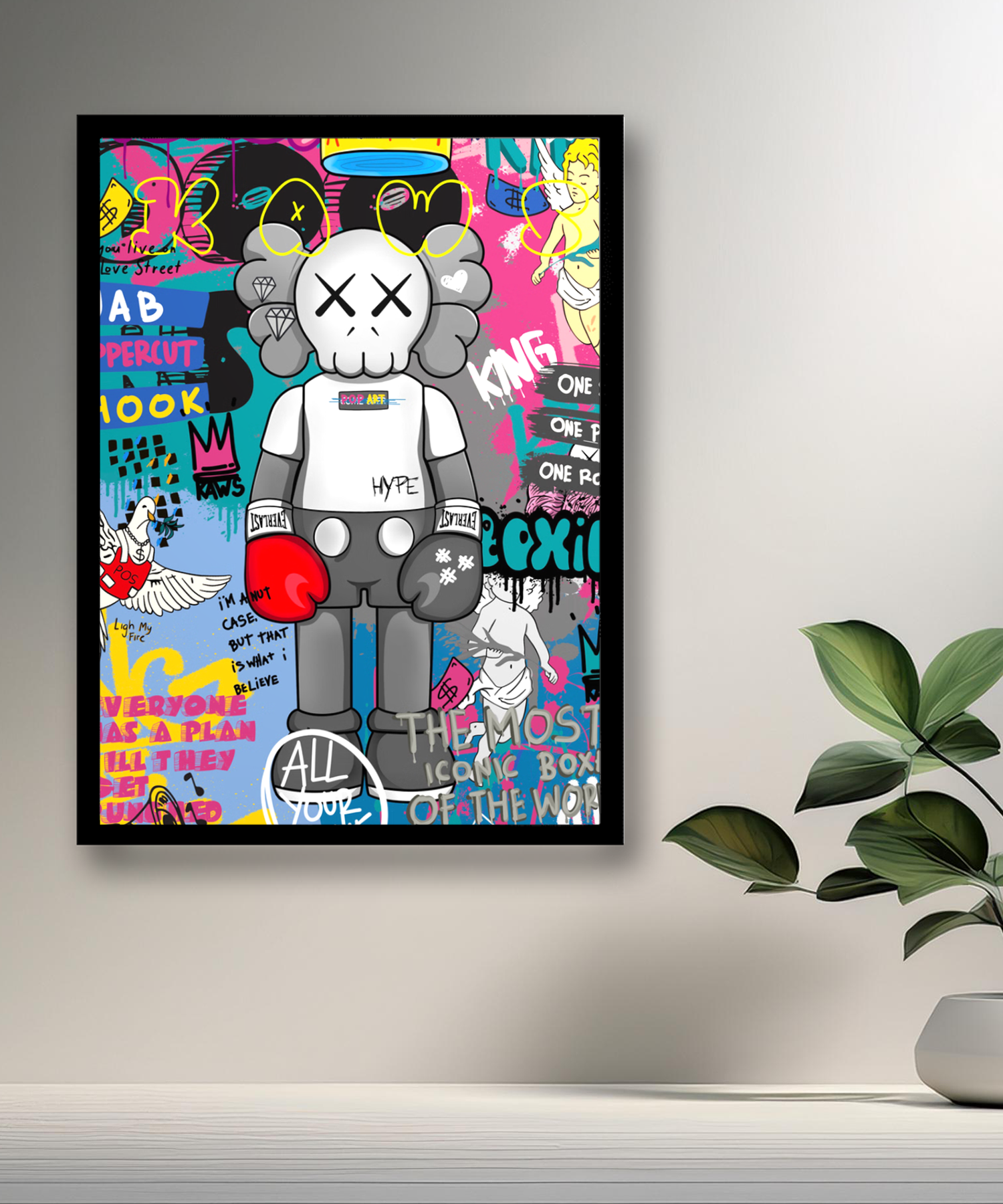 Cadre photo Kaws Magasine