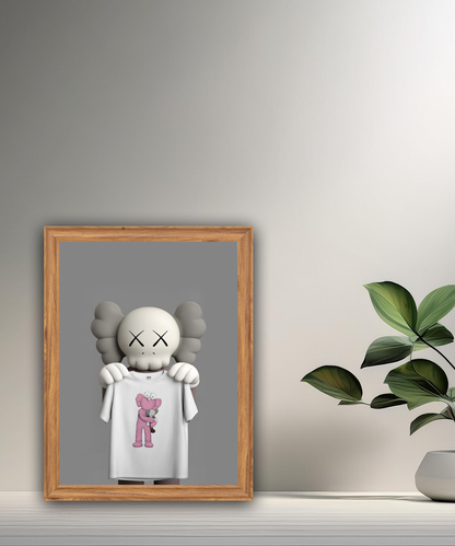 Poster Kaws t-shirt
