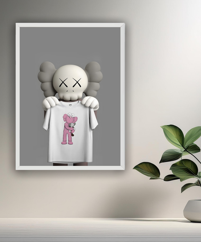 Poster Kaws t-shirt