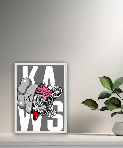 Poster Kaws Cerveau