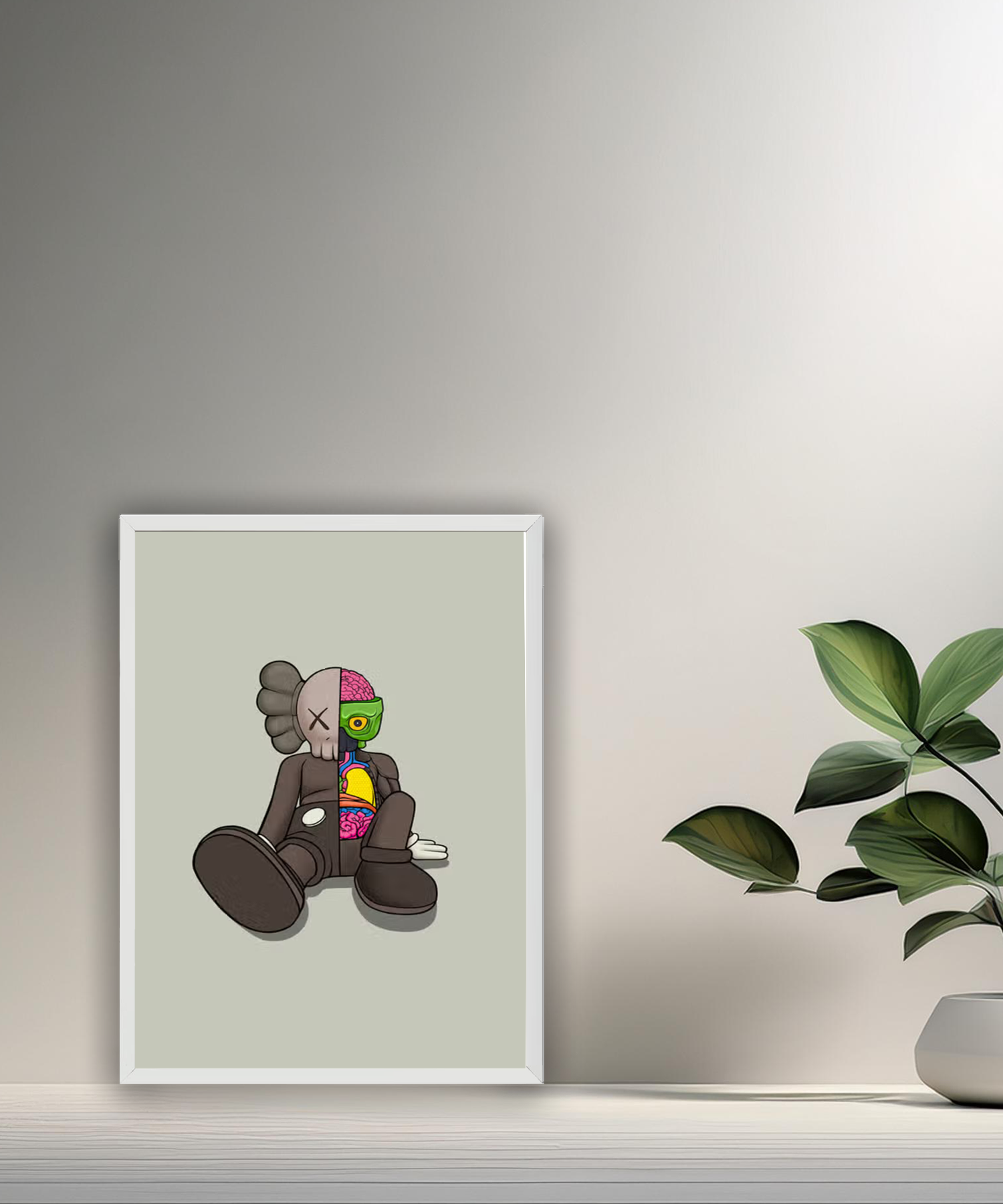Poster Kaws moitié