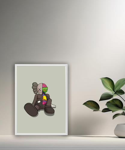 Poster Kaws moitié