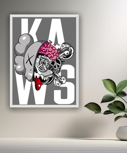 Poster Kaws Cerveau