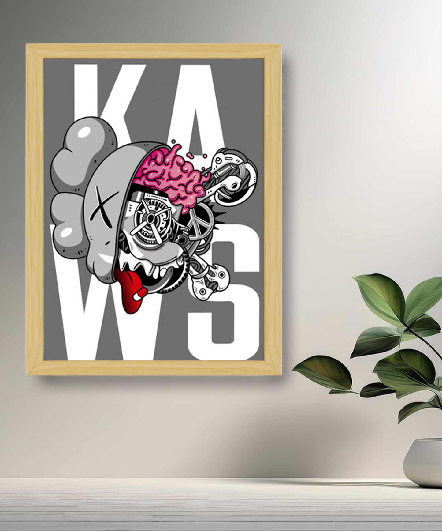 Poster Kaws Cerveau