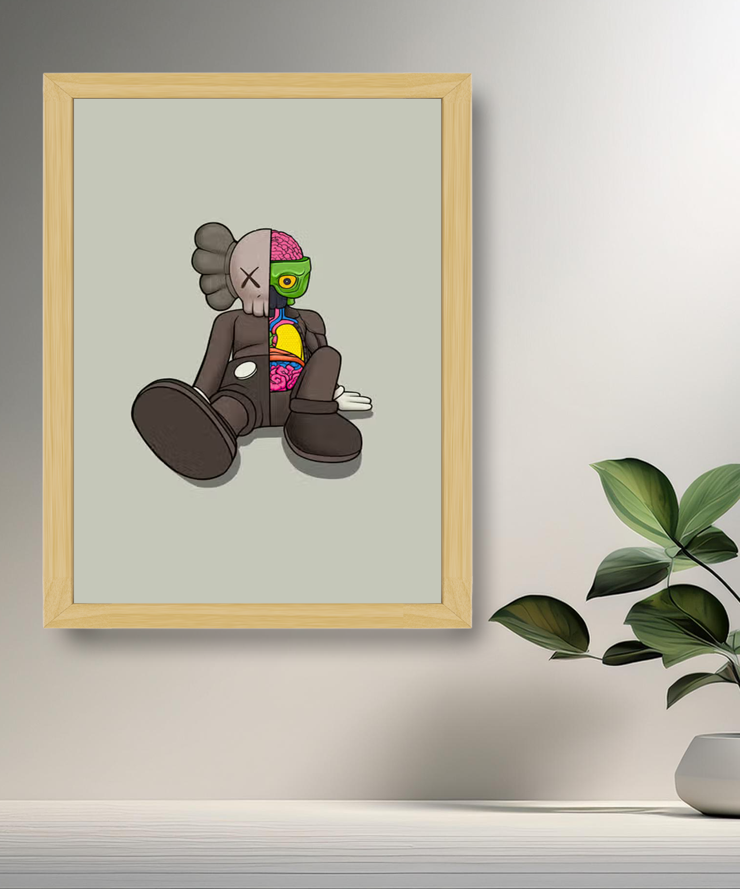 Poster Kaws moitié