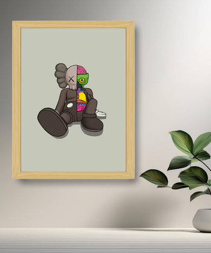 Poster Kaws moitié