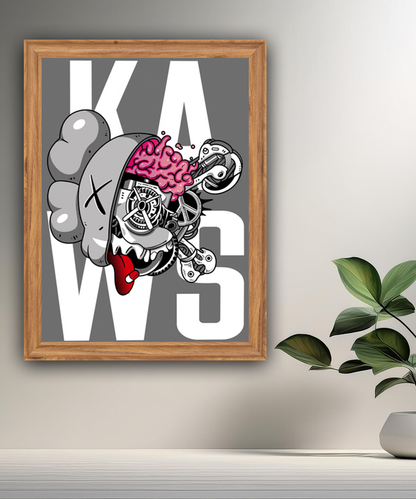 Poster Kaws Cerveau