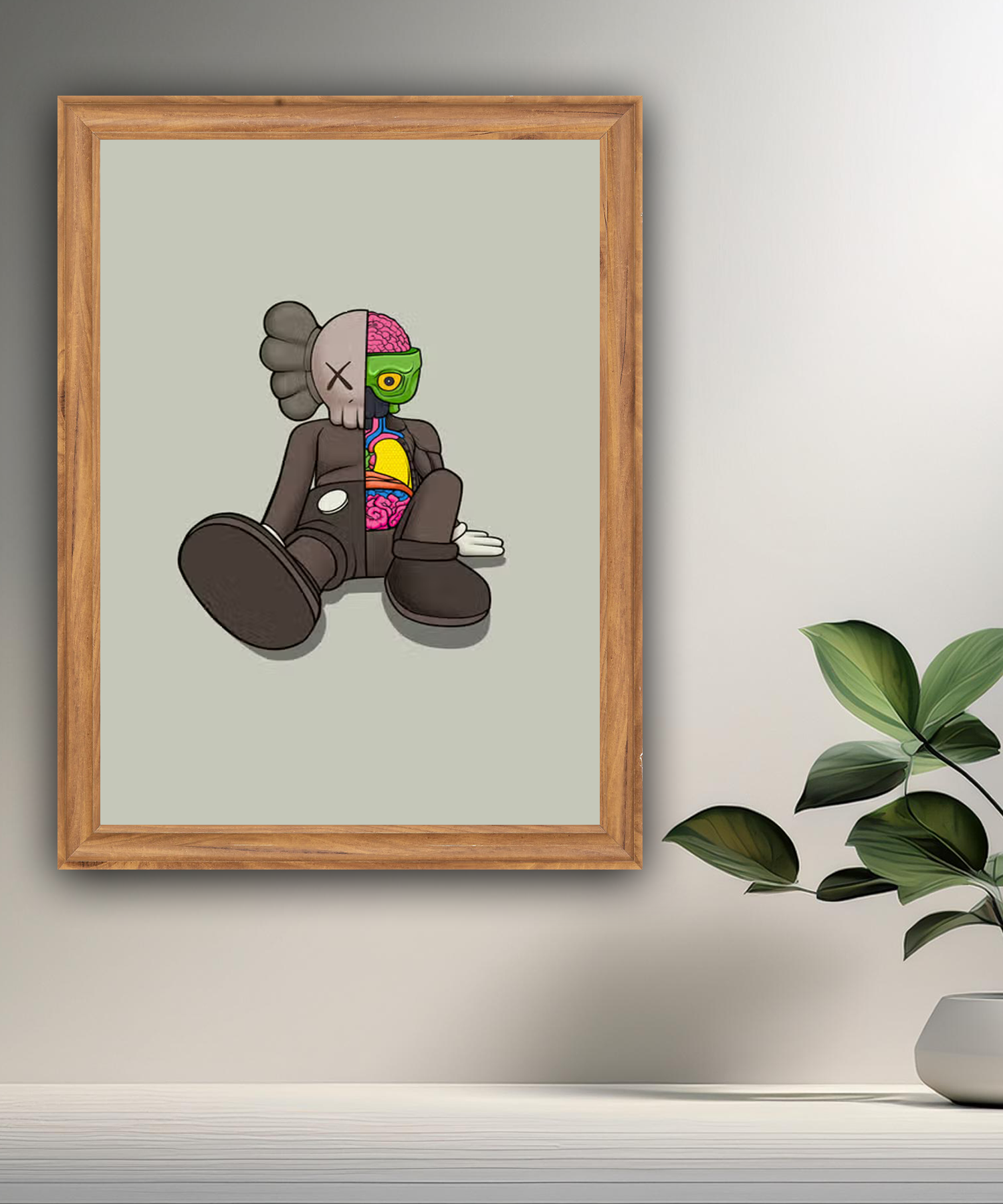Poster Kaws moitié