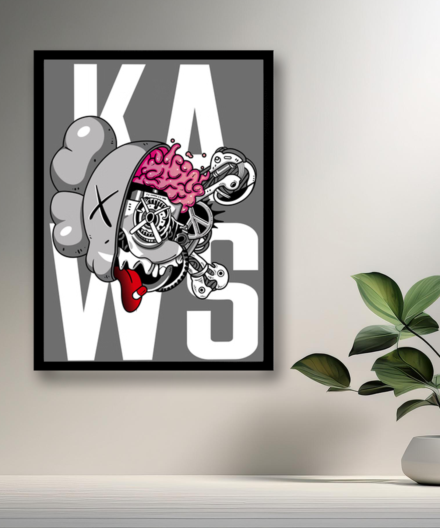 Poster Kaws Cerveau