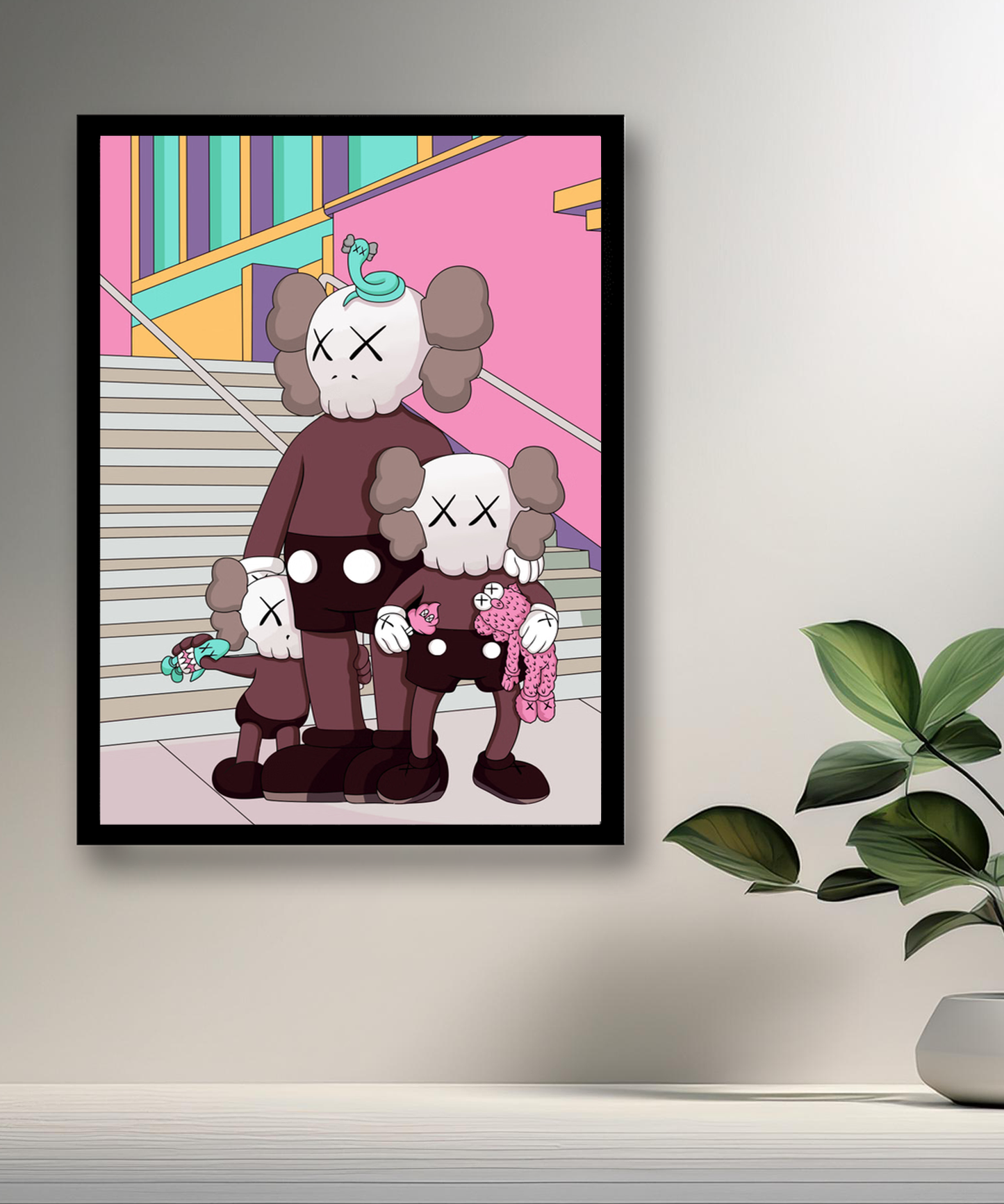 Poster Kaws illustration