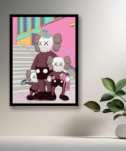 Poster Kaws illustration