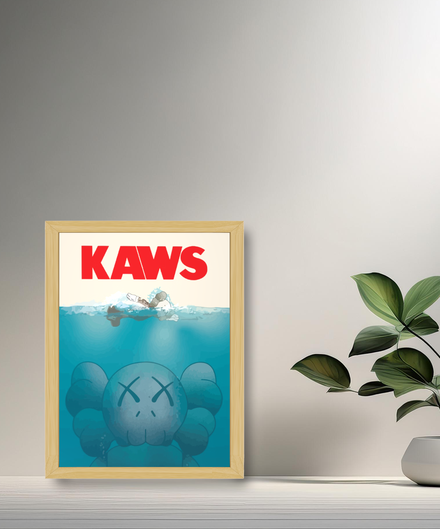 Cadre photo Kaws Requin