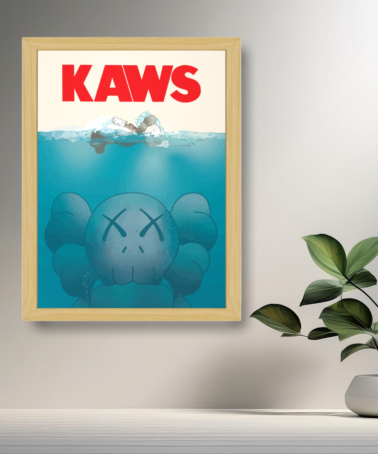 Cadre photo Kaws Requin