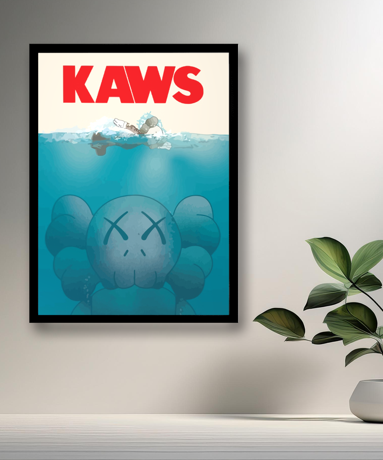 Cadre photo Kaws Requin