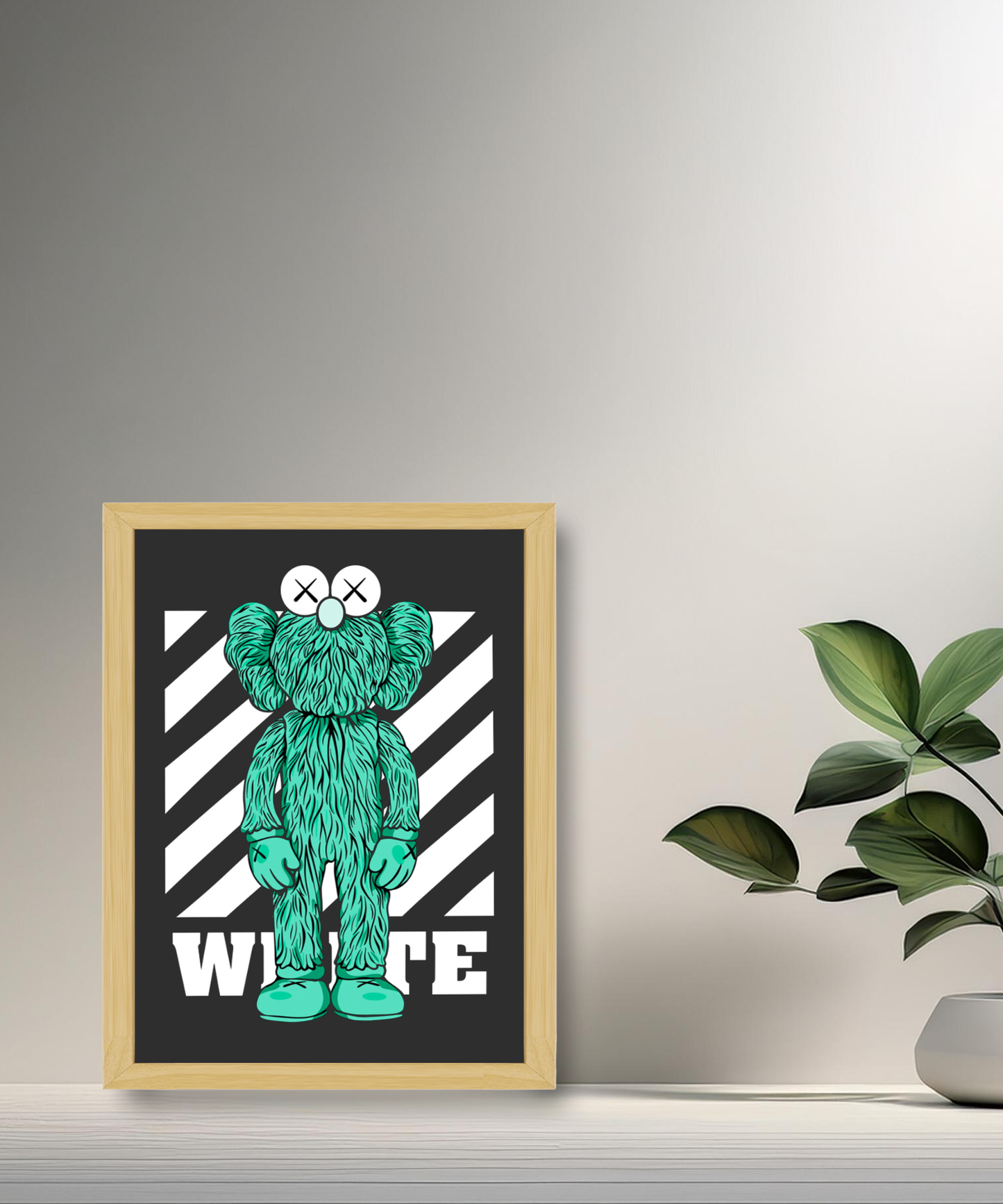 Cadre photo Off-White Kaws vert