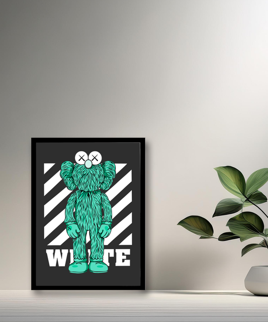 Cadre photo Off-White Kaws vert