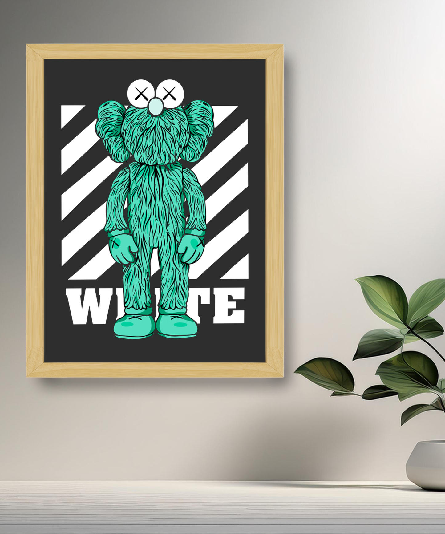 Cadre photo Off-White Kaws vert