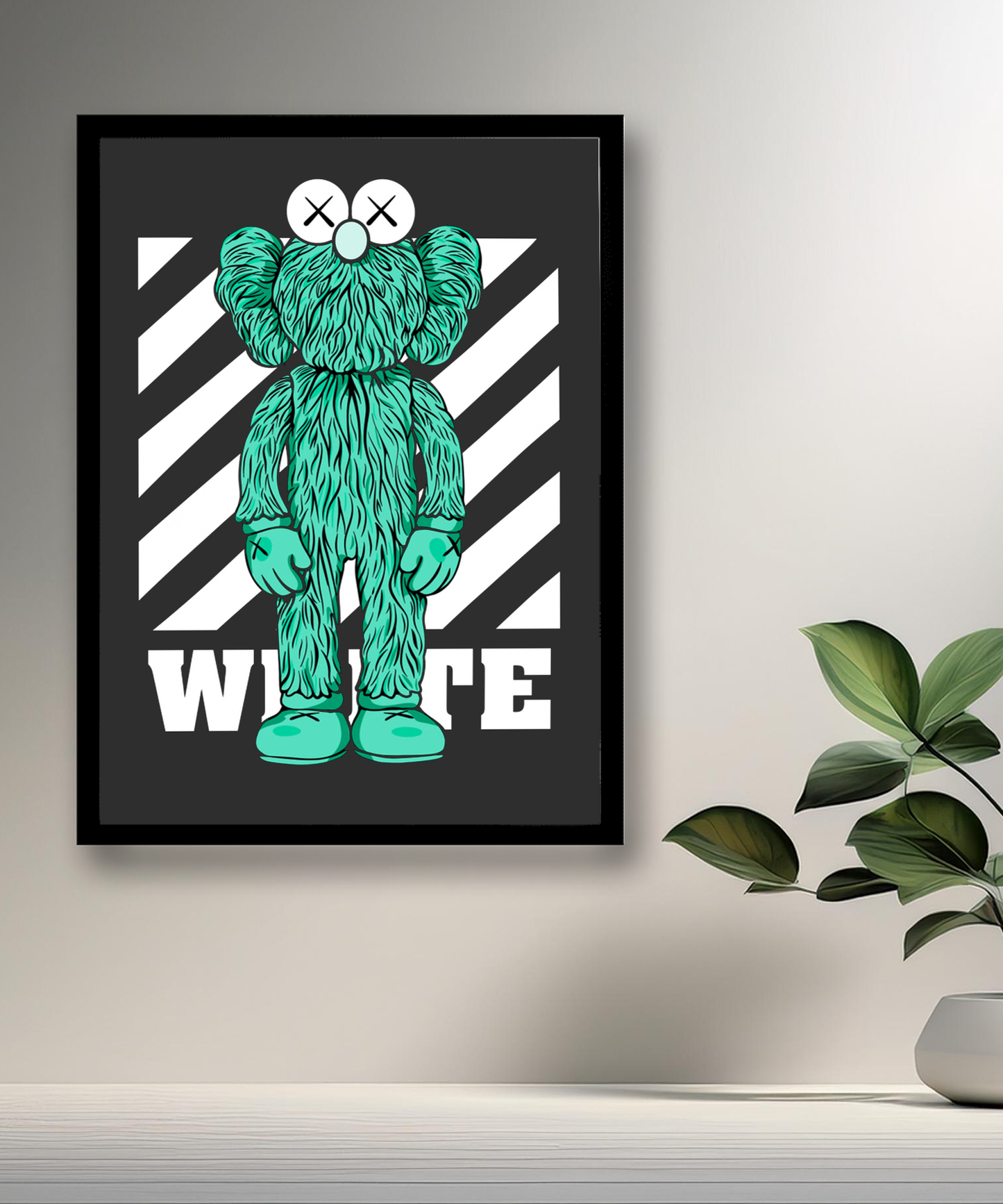 Cadre photo Off-White Kaws vert