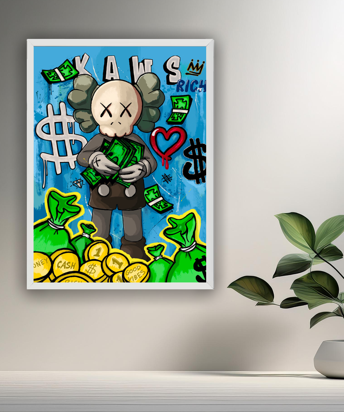 Poster Kaws money