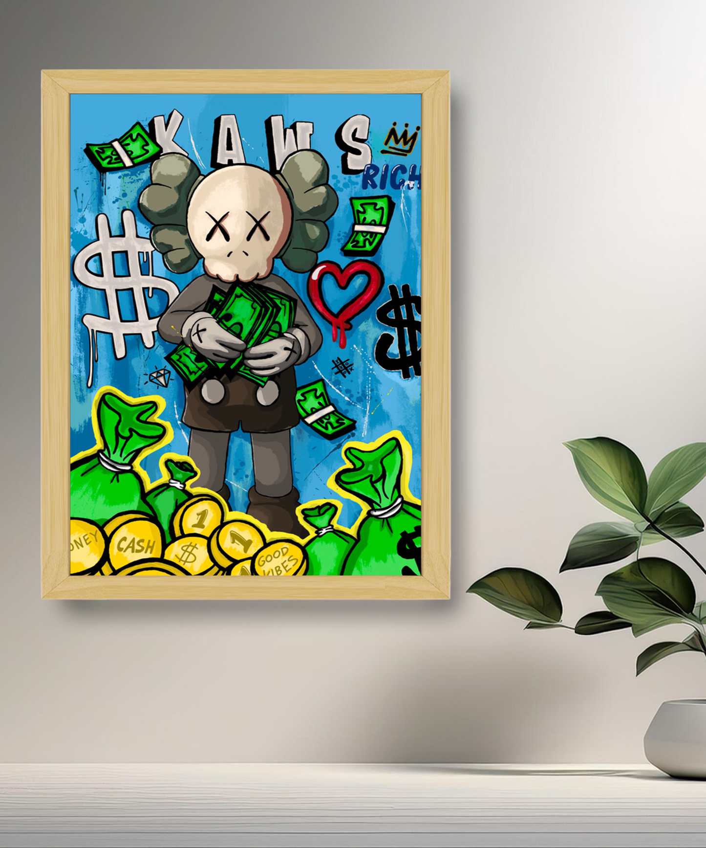 Poster Kaws money