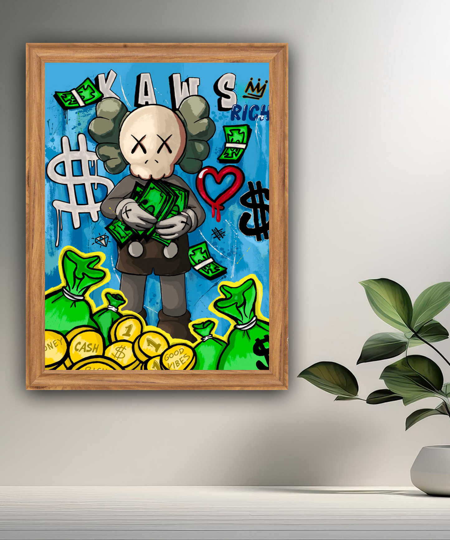 Poster Kaws money