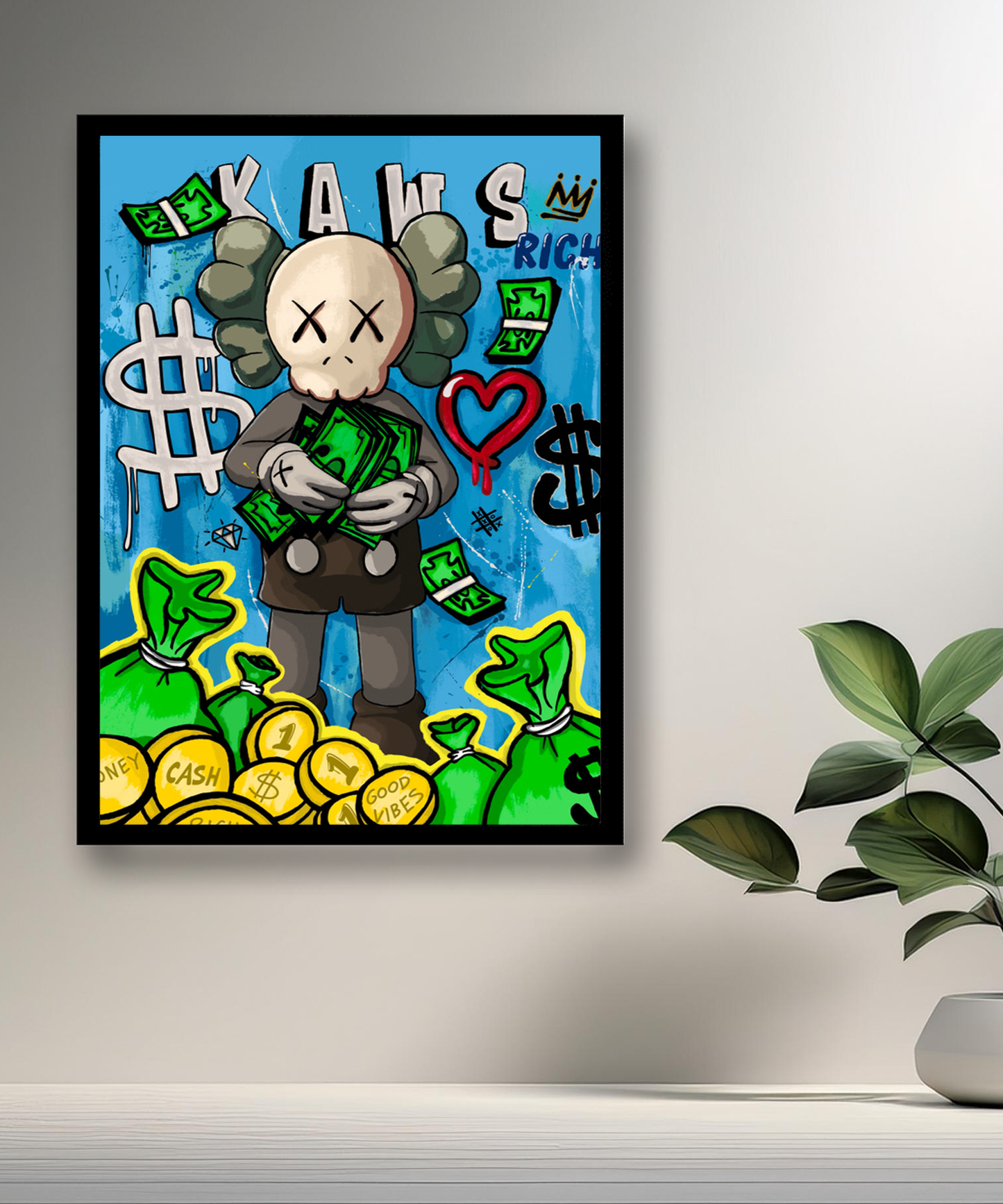 Poster Kaws money