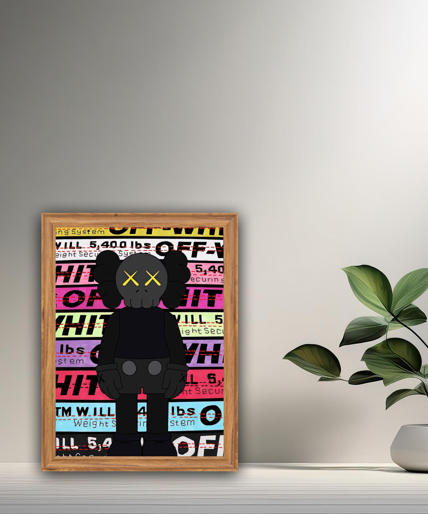 Poster encadré Kaws Off-White