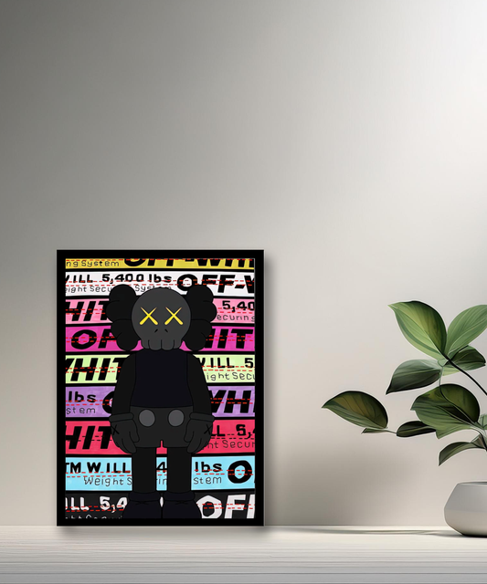 Poster encadré Kaws Off-White