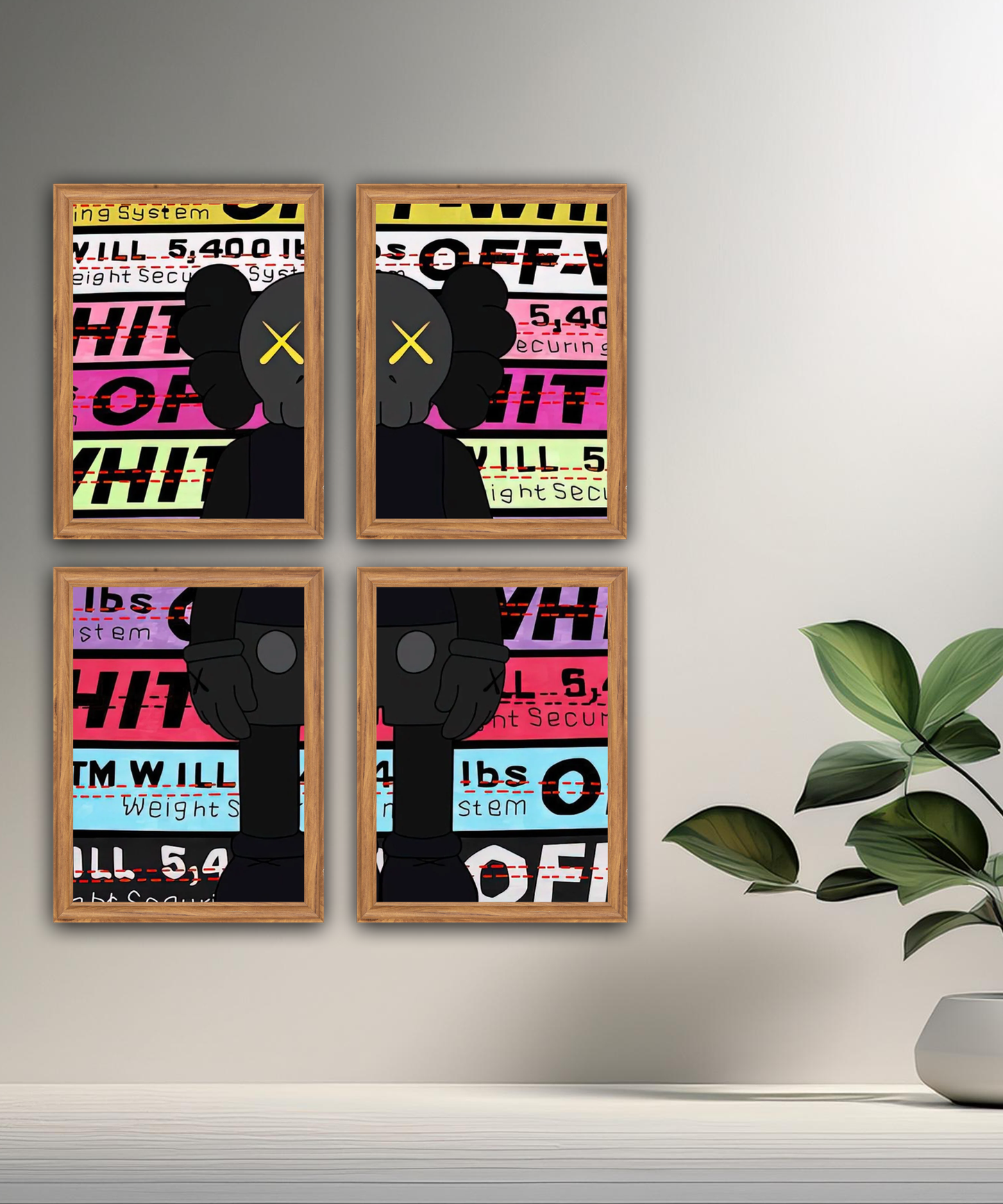 Poster encadré Kaws Off-White