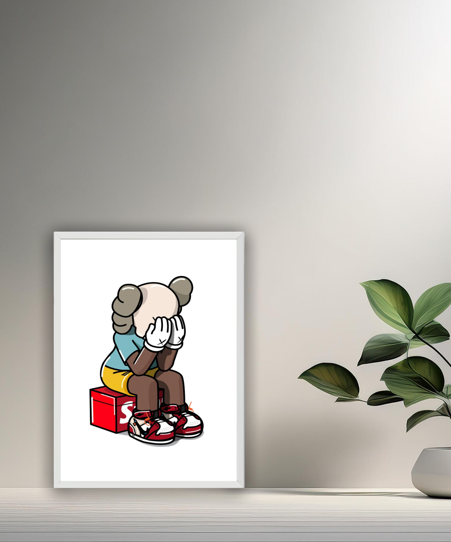 Poster encadré Kaws Supreme