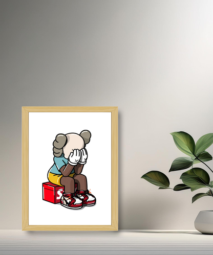 Poster encadré Kaws Supreme