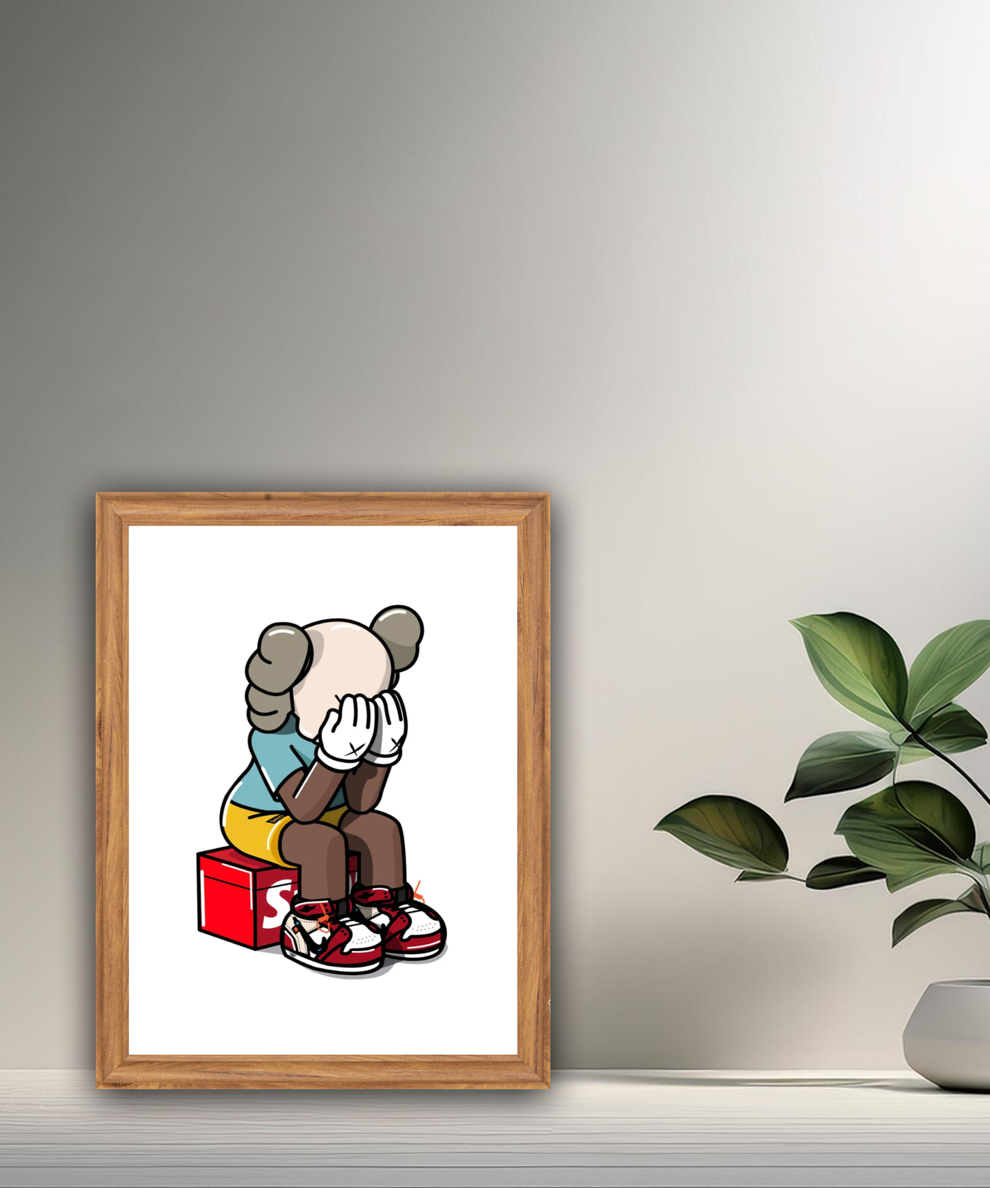 Poster encadré Kaws Supreme