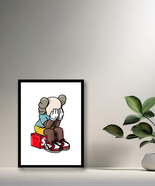 Poster encadré Kaws Supreme