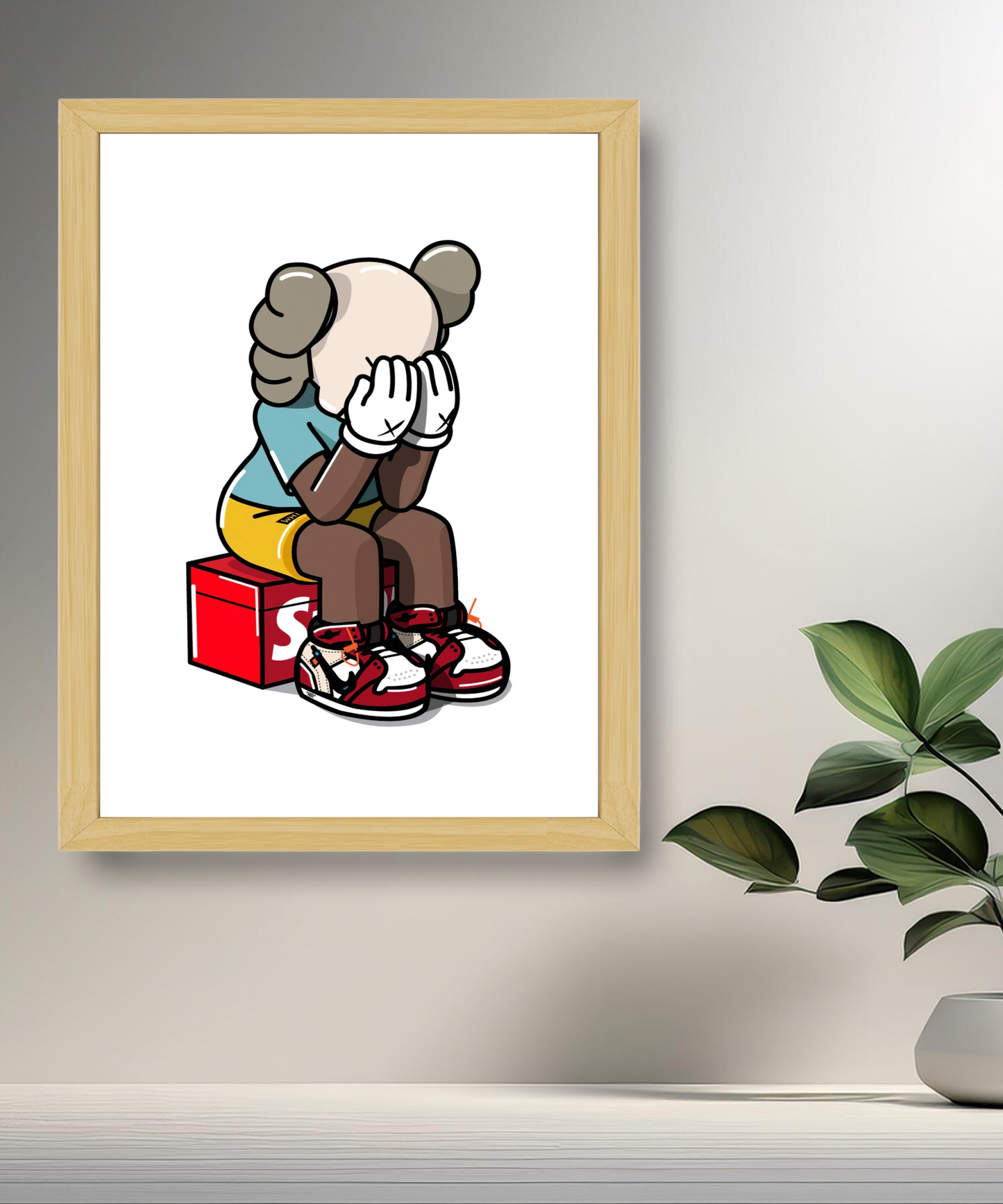 Poster encadré Kaws Supreme