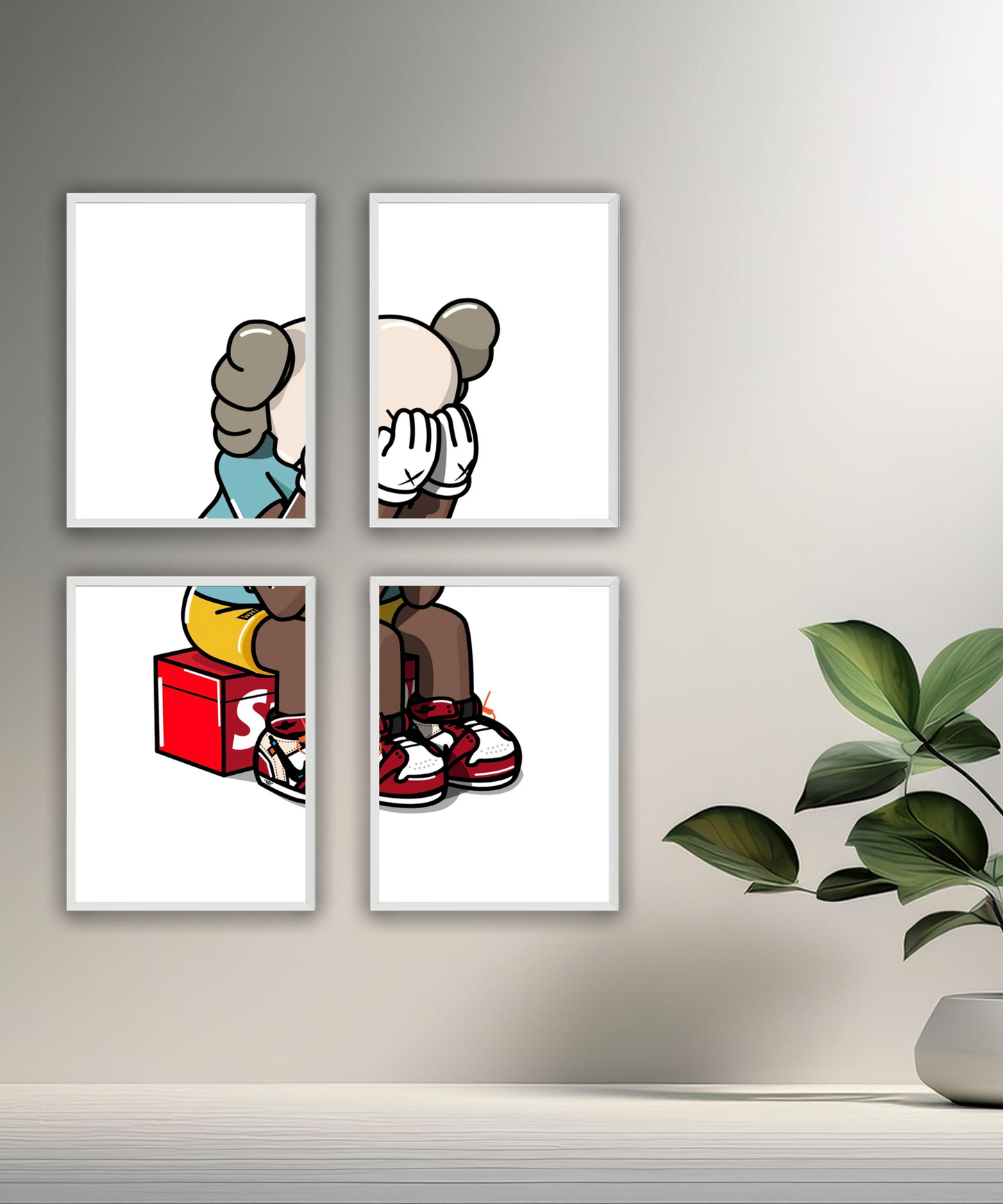 Poster encadré Kaws Supreme