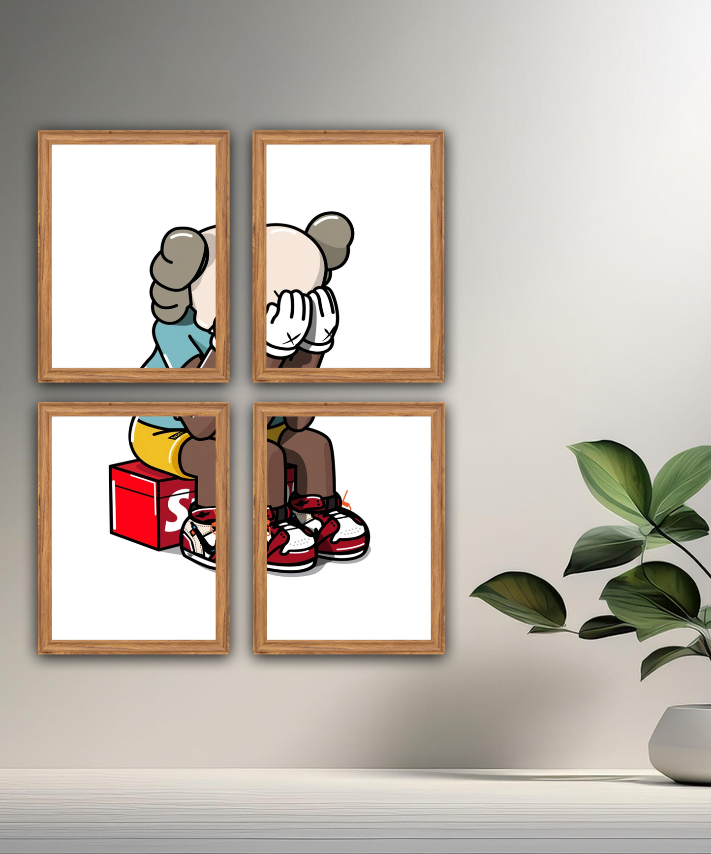 Poster encadré Kaws Supreme