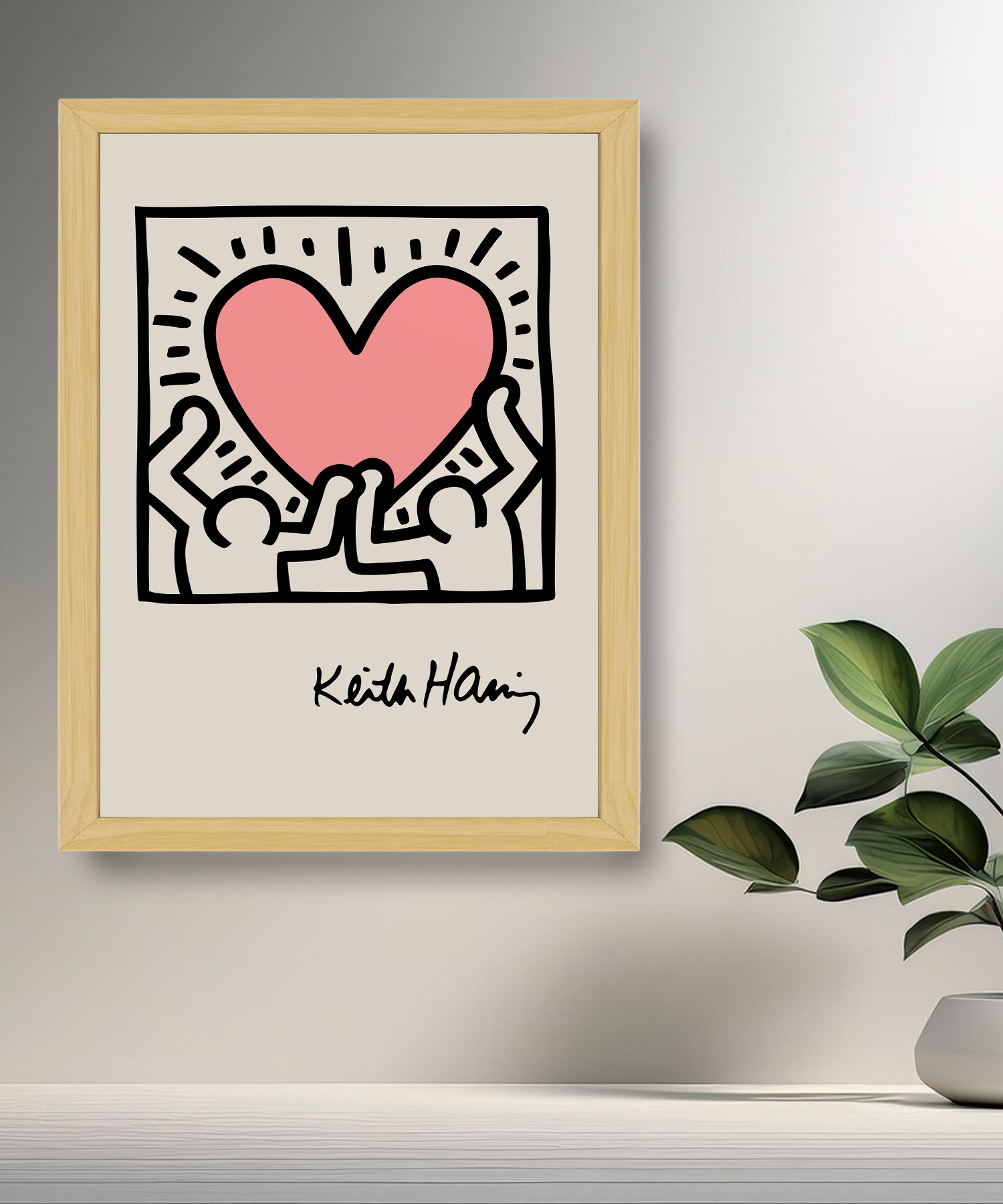 Cadre photo Keith Haring Heart