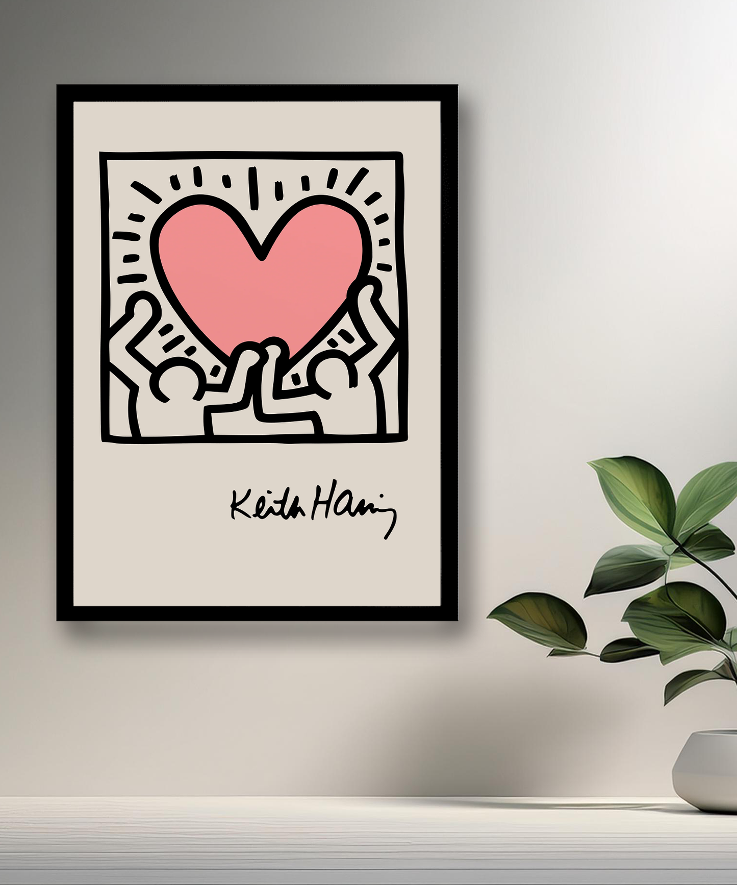 Cadre photo Keith Haring Heart