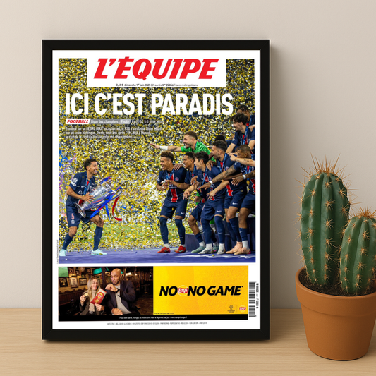 Cadre photo L'Equipe Ici c'est Paradis Paris Saint-Germain