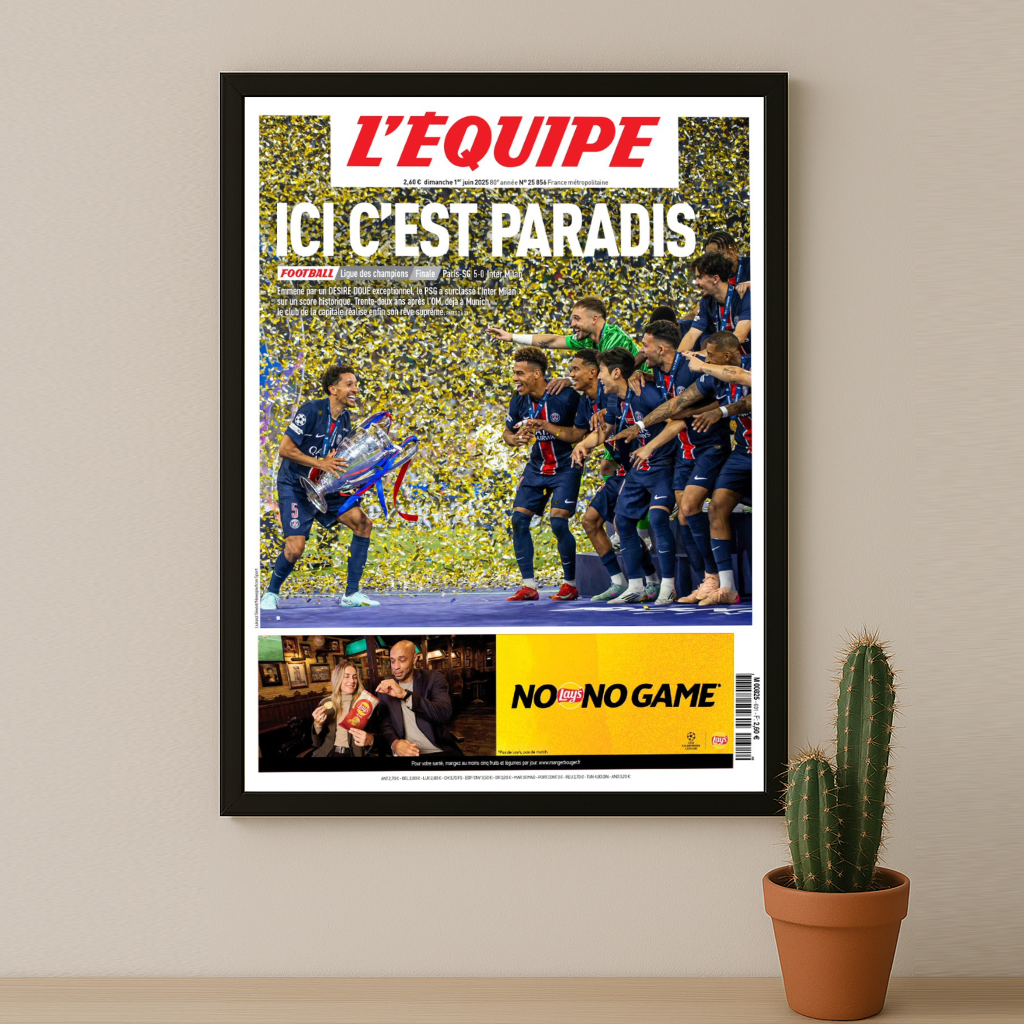 Cadre photo L'Equipe Ici c'est Paradis Paris Saint-Germain