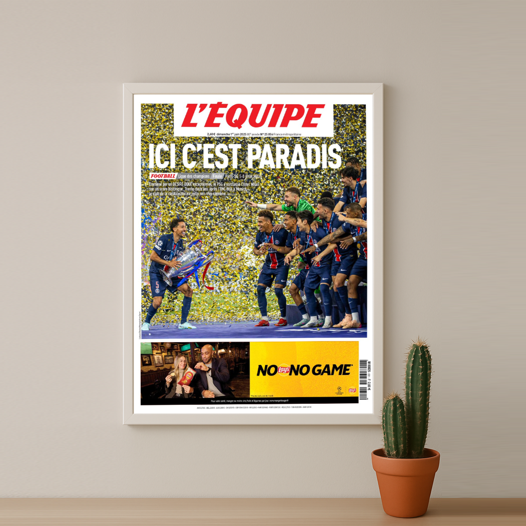 Cadre photo L'Equipe Ici c'est Paradis Paris Saint-Germain