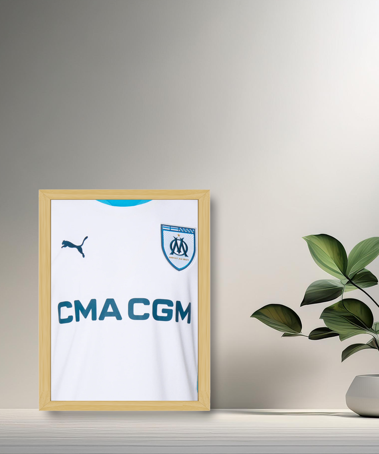 Cadre photo Maillot domicile Olympique de Marseille