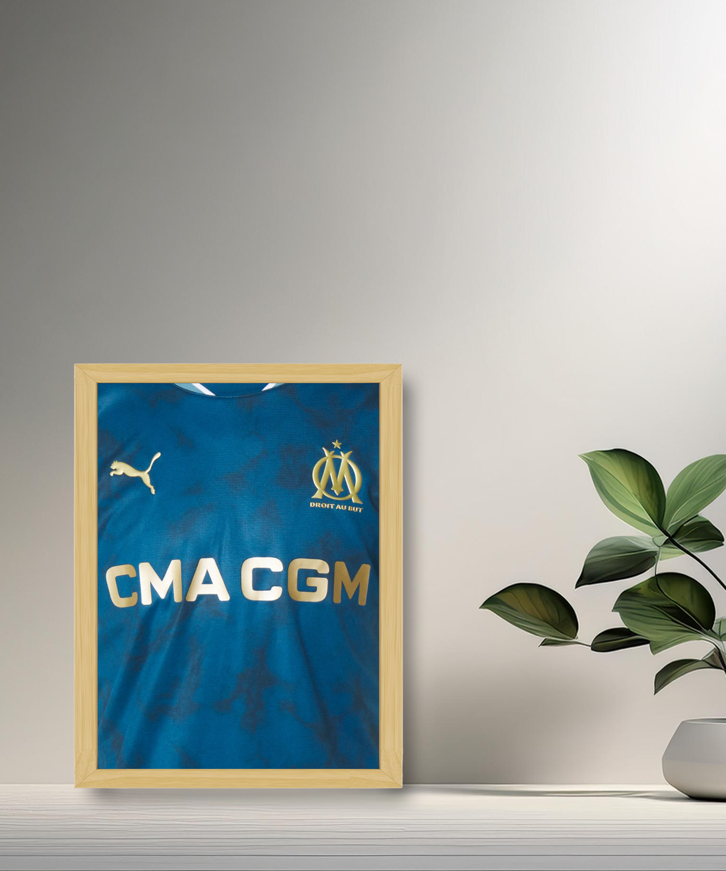 Cadre photo Maillot extérieur Olympique de Marseille